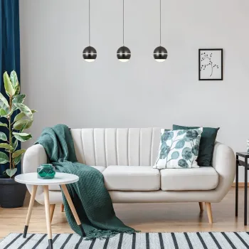 Rábalux Maelo fekete LED függesztett lámpa (RAB-72246) LED 1 izzós IP20