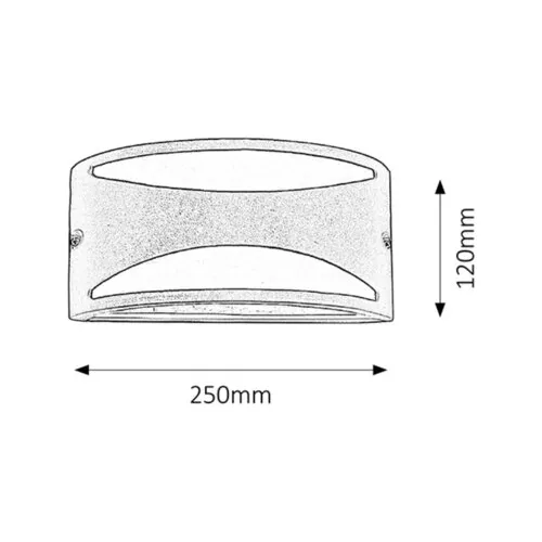 Rábalux Manhattan matt fekete-fehér kültéri fali lámpa (RAB-8359) E27 1 izzós IP54