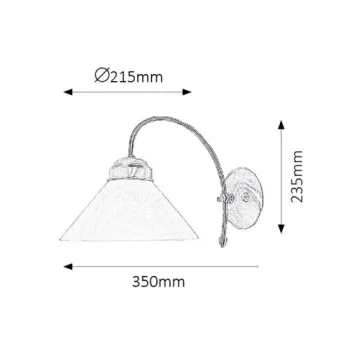 Rábalux Marian bronz-fehér fali lámpa (RAB-2701) E27 1 izzós IP20