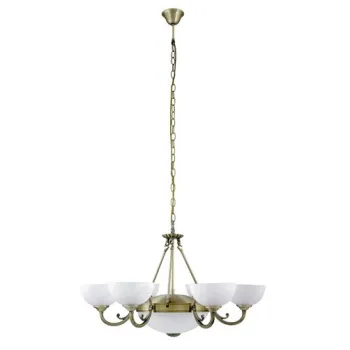Rábalux Marlene bronz-fehér alabástrom csillár (RAB-8546) E14+E27 8 izzós IP20