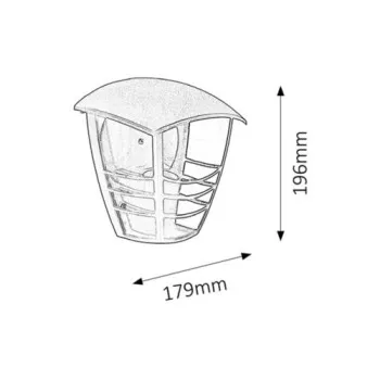 Rábalux Marseille fekete kültéri fali lámpa (RAB-8570) E27 1 izzós IP44