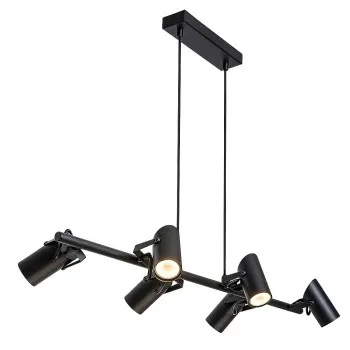 Rábalux Maximilian matt fekete függesztett lámpa (RAB-73045) GU10 6 izzós IP20