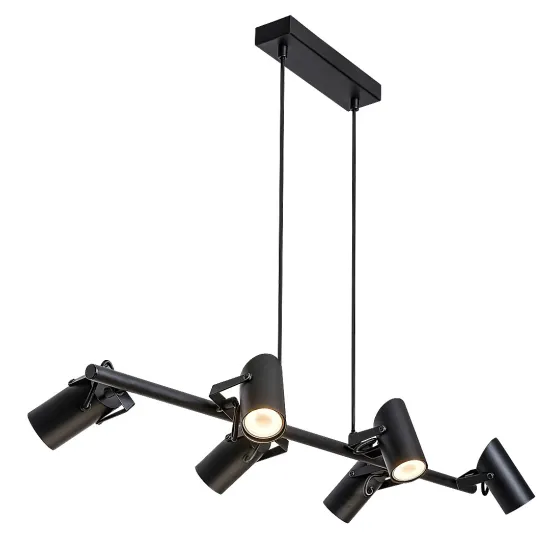 Rábalux Maximilian matt fekete függesztett lámpa (RAB-73045) GU10 6 izzós IP20