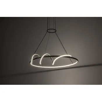 Rábalux Menazi fekete LED függesztett lámpa (RAB-72022) LED 1 izzós IP20