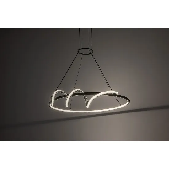 Rábalux Menazi fekete LED függesztett lámpa (RAB-72022) LED 1 izzós IP20
