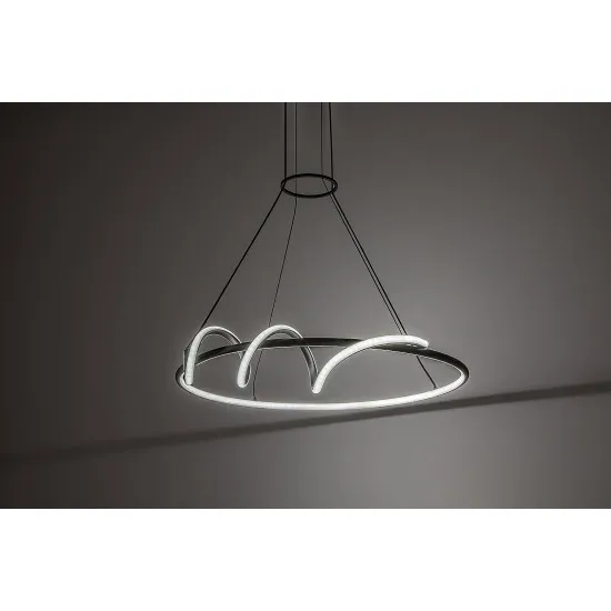 Rábalux Menazi fekete LED függesztett lámpa (RAB-72022) LED 1 izzós IP20