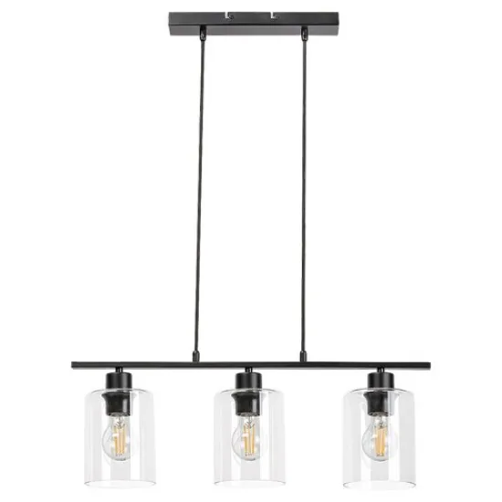 Rábalux Miroslaw matt fekete függesztett lámpa (RAB-5078) E27 3 izzós IP20