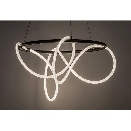 Rábalux Montema fekete LED függesztett lámpa (RAB-72191) LED 1 izzós IP20