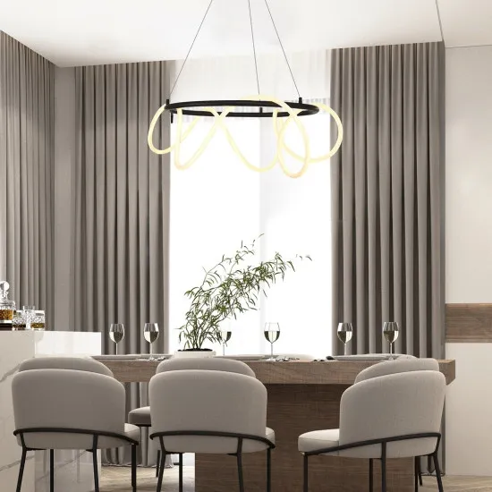 Rábalux Montema fekete LED függesztett lámpa (RAB-72191) LED 1 izzós IP20