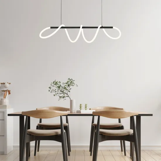 Rábalux Montema fekete LED függesztett lámpa (RAB-72269) LED 1 izzós IP20