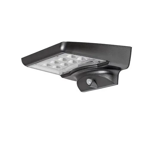 Rábalux Moselle fekete LED kültéri napelemes mozgásérzékelős fali lámpa (RAB-77014) LED 1 izzós IP44