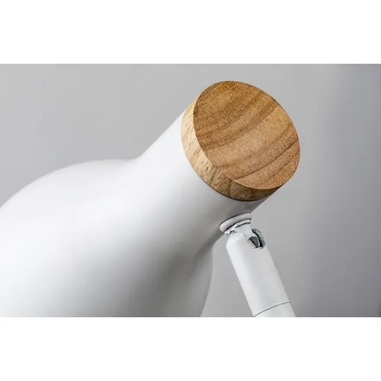 Rábalux Mosley matt fehér-bükk asztali lámpa (RAB-74001) E14 1 izzós IP20