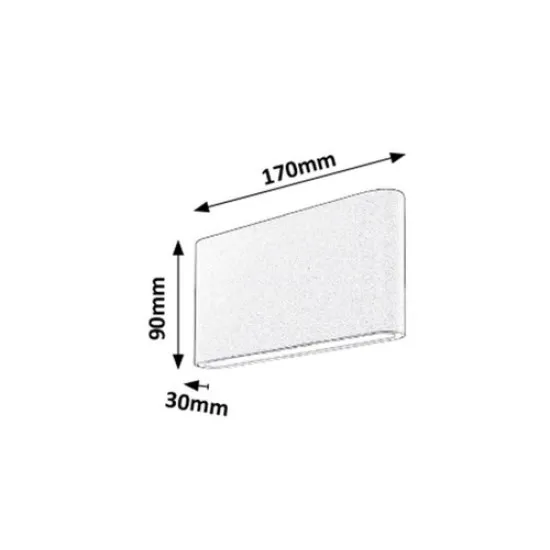 Rábalux Nesna antracit-opál LED kültéri fali lámpa (RAB-7952) LED 2 izzós IP54