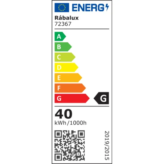 Rábalux Niloo fekete LED függesztett lámpa (RAB-72367) LED 1 izzós IP20