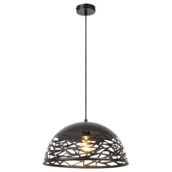 Rábalux Norena matt fekete függesztett lámpa (RAB-5086) E27 1 izzós IP20