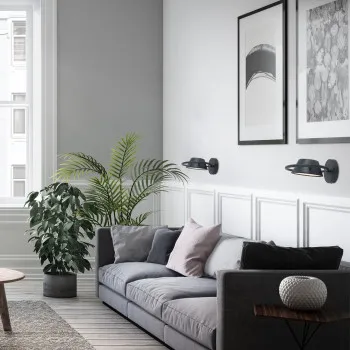 Rábalux Odiss fekete LED falikar (RAB-71048) LED 1 izzós IP20