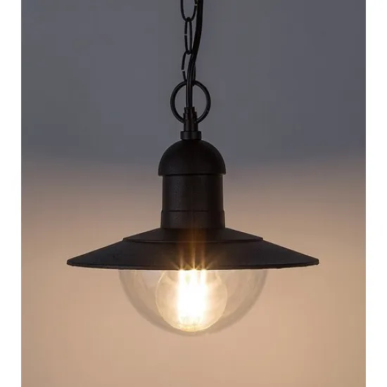 Rábalux Oslo fekete kültéri függesztett lámpa (RAB-8717) E27 1 izzós IP44