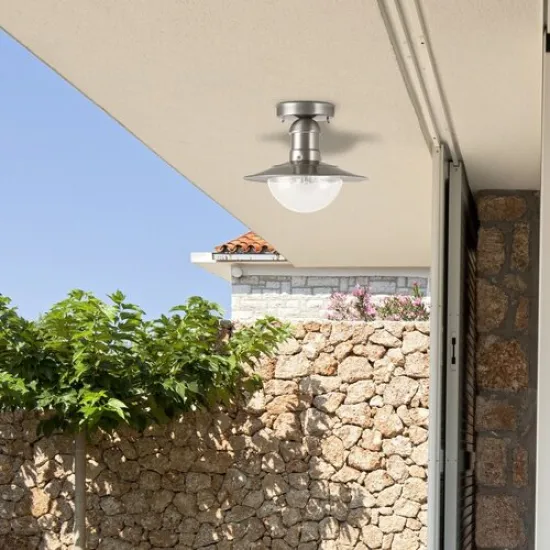 Rábalux Oslo matt króm kültéri mennyezeti lámpa (RAB-8763) E27 1 izzós IP44