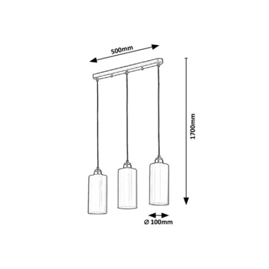 Rábalux Panthea arany-fehér függesztett lámpa (RAB-4480) E27 3 izzós IP20