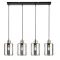 Rábalux Perez matt fekete függesztett lámpa (RAB-72247) E27 4 izzós IP20