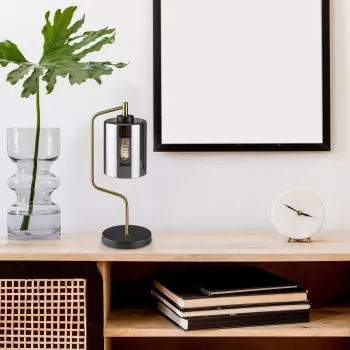 Rábalux Perez matt fekete asztali lámpa (RAB-74202) E27 1 izzós IP20