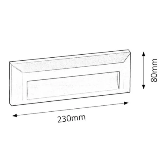 Rábalux Pueblo szürke LED kültéri falba építhető lámpa (RAB-8011) LED 1 izzós IP65