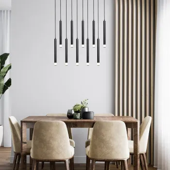 Rábalux Ramira fekete függesztett lámpa (RAB-72364) G9 10 izzós IP20