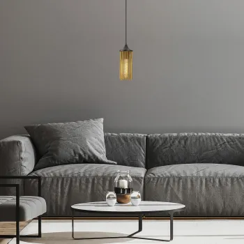 Rábalux Roxas matt fekete függesztett lámpa (RAB-72151) E27 1 izzós IP20