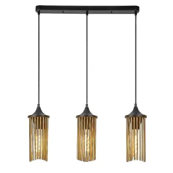 Rábalux Roxas matt fekete függesztett lámpa (RAB-72153) E27 3 izzós IP20