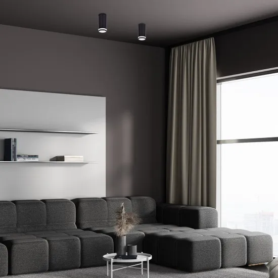 Rábalux Senobia fekete mennyezeti lámpa (RAB-73030) GU10 1 izzós IP20