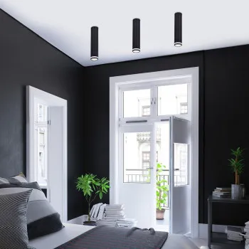 Rábalux Senobia fekete mennyezeti lámpa (RAB-73031) GU10 1 izzós IP20