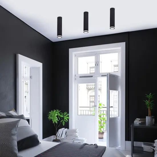 Rábalux Senobia fekete mennyezeti lámpa (RAB-73031) GU10 1 izzós IP20