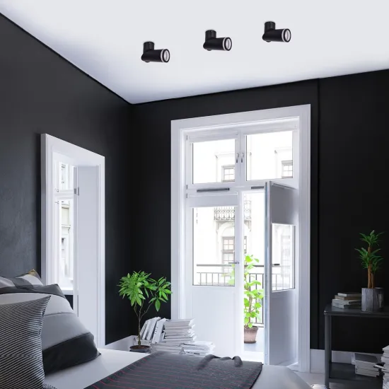 Rábalux Senobia fekete mennyezeti lámpa (RAB-73032) GU10 1 izzós IP20