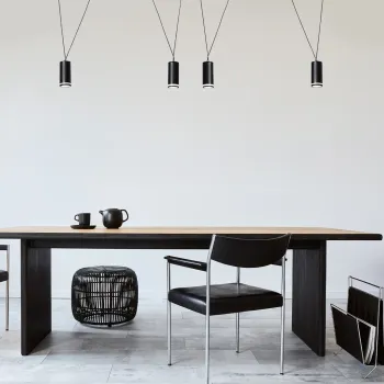 Rábalux Senobia fekete függesztett lámpa (RAB-73038) GU10 4 izzós IP20