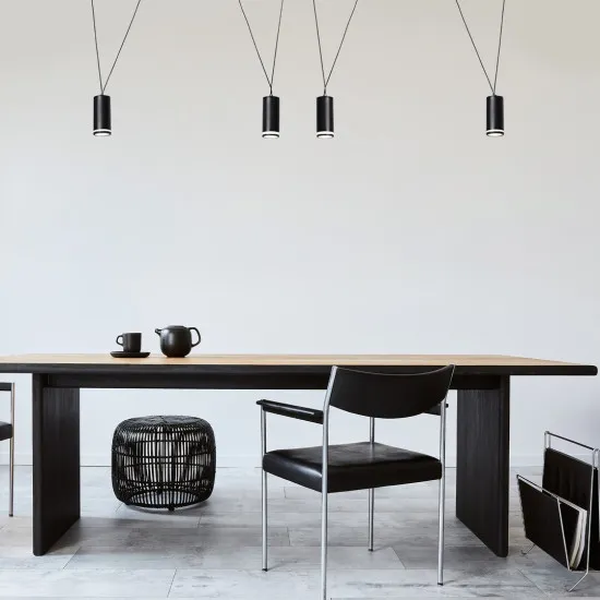 Rábalux Senobia fekete függesztett lámpa (RAB-73038) GU10 4 izzós IP20