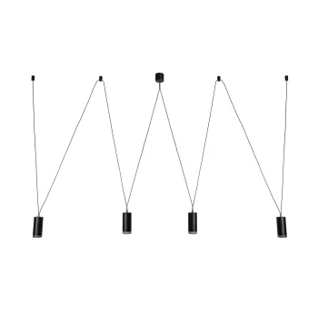 Rábalux Senobia fekete függesztett lámpa (RAB-73038) GU10 4 izzós IP20