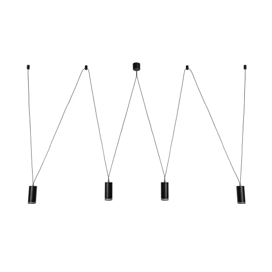 Rábalux Senobia fekete függesztett lámpa (RAB-73038) GU10 4 izzós IP20