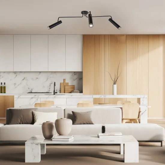 Rábalux Senobia fekete mennyezeti lámpa (RAB-73039) GU10 3 izzós IP20