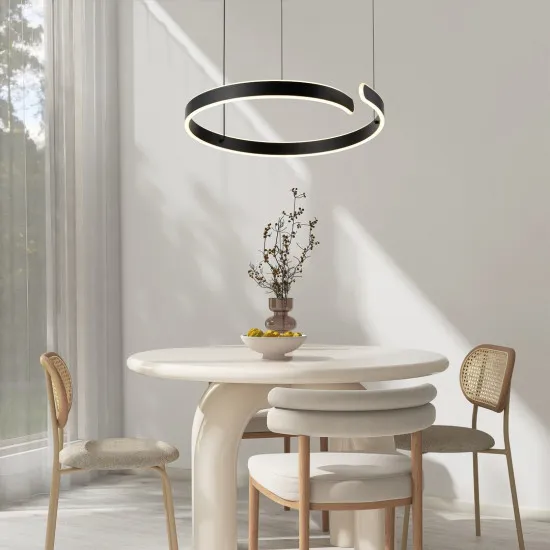 Rábalux Silnora fekete LED függesztett lámpa (RAB-72115) LED 1 izzós IP20