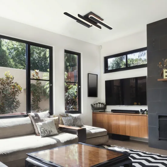 Rábalux Sindri fekete LED mennyezeti lámpa (RAB-71051) LED 1 izzós IP20