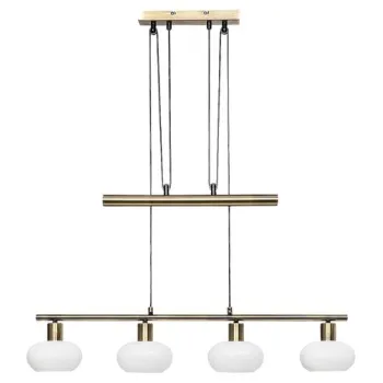 Rábalux Sorina antik bronz-fehér függesztett lámpa (RAB-3917) E14 4 izzós IP20