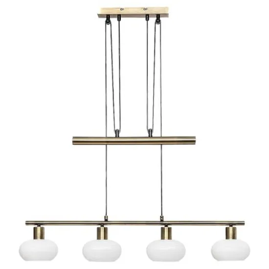 Rábalux Sorina antik bronz-fehér függesztett lámpa (RAB-3917) E14 4 izzós IP20