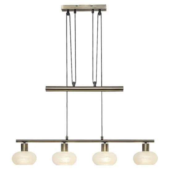 Rábalux Sorina antik bronz-fehér függesztett lámpa (RAB-3917) E14 4 izzós IP20