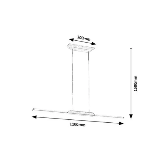 Rábalux Tamur bükk-alumínium függesztett lámpa (RAB-72084) LED 1 izzós IP20