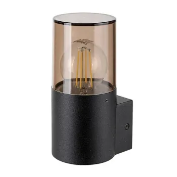 Rábalux Teplice matt fekete-füstszínű kültéri fali lámpa (RAB-7158) E27 1 izzós IP44