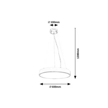 Rábalux Tesia fekete-fehér függesztett lámpa (RAB-71041) LED 1 izzós IP20