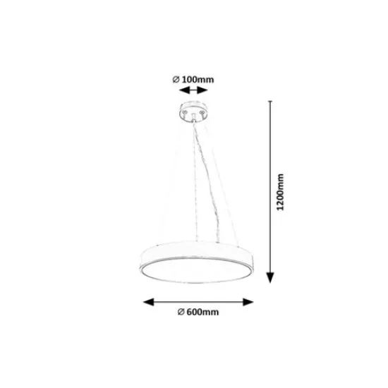 Rábalux Tesia ezüst-fehér függesztett lámpa (RAB-71042) LED 1 izzós IP20