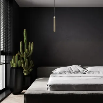 Rábalux Thelma fekete-arany LED függesztett lámpa (RAB-72238) LED 1 izzós IP20