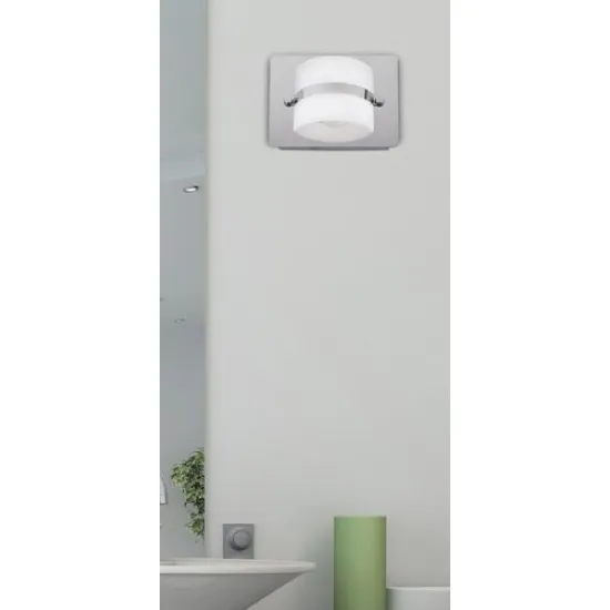 Rábalux Tony króm-opál LED fürdőszobai fali lámpa (RAB-5489) LED 1 izzós IP44