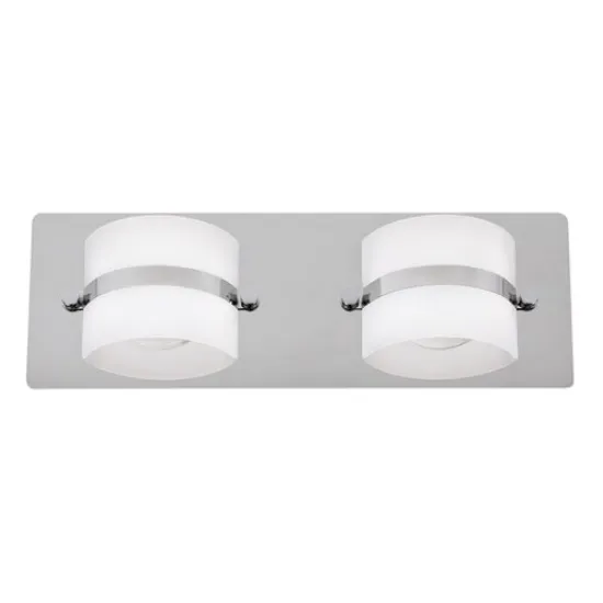 Rábalux Tony króm-opál LED fürdőszobai fali lámpa (RAB-5490) LED 2 izzós IP44